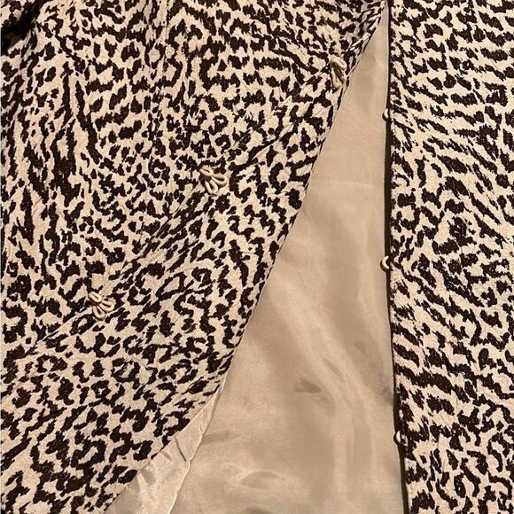 Chico's Sequin Tan Animal Print Long Sleeves Jacket Size Large - Picture 7 of 12